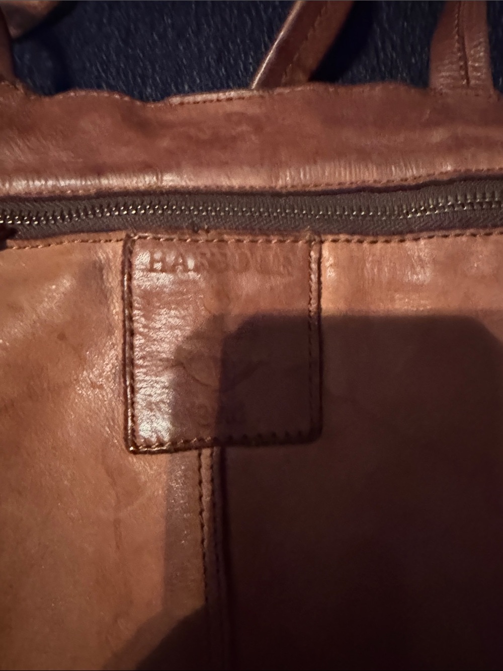 Men's Tan Leather Tote Bag - Classic Everyday Carry